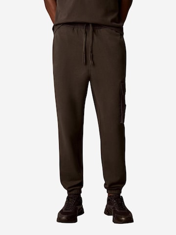 Calvin Klein Jeans Wide leg Sportbroek 'LV04RJ204G' in Bruin: voorkant
