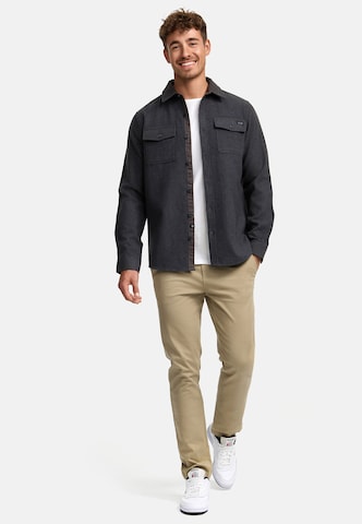 INDICODE JEANS Regular fit Overhemd ' Lui ' in Grijs