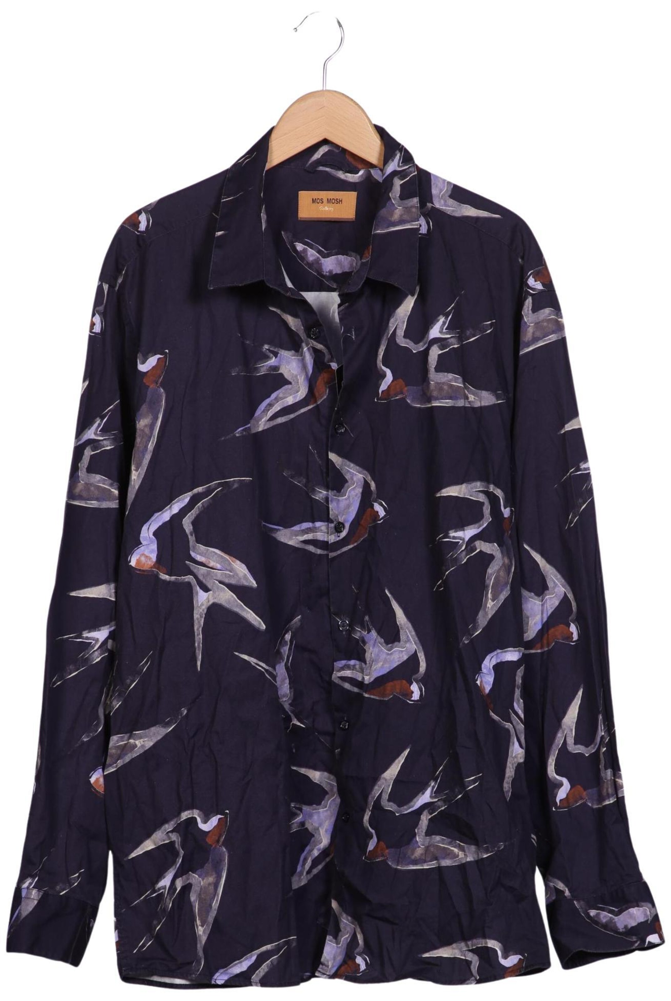 Mos Mosh Gallery Button Up Shirt in 4XL in Blue: front