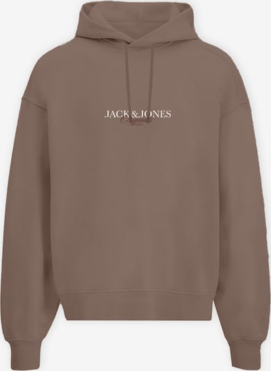 JACK & JONES Sportisks džemperis 'JORBILLYBURG', krāsa - gaiši brūns / tumši brūns / balts, Preces skats