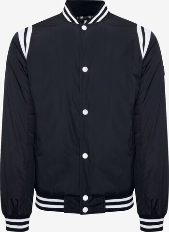 Threadbare Between-Season Jacket 'PITCH' in Black: front