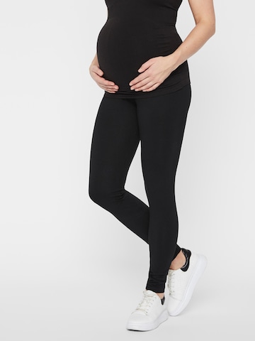 MAMALICIOUS Skinny Leggings 'Emma' in Black: front