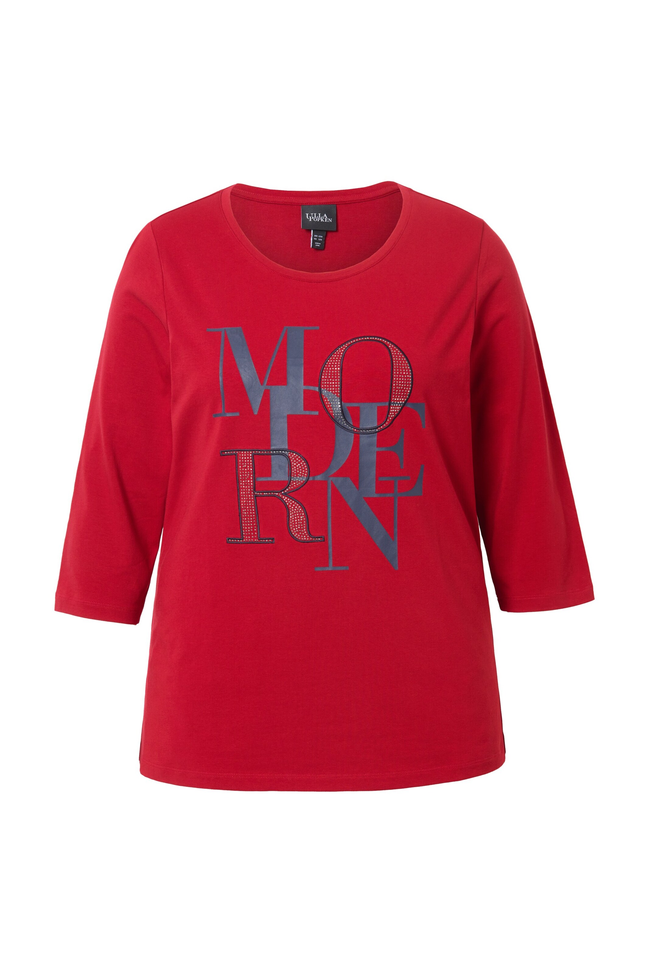 Ulla Popken Shirt in Rood: voorkant