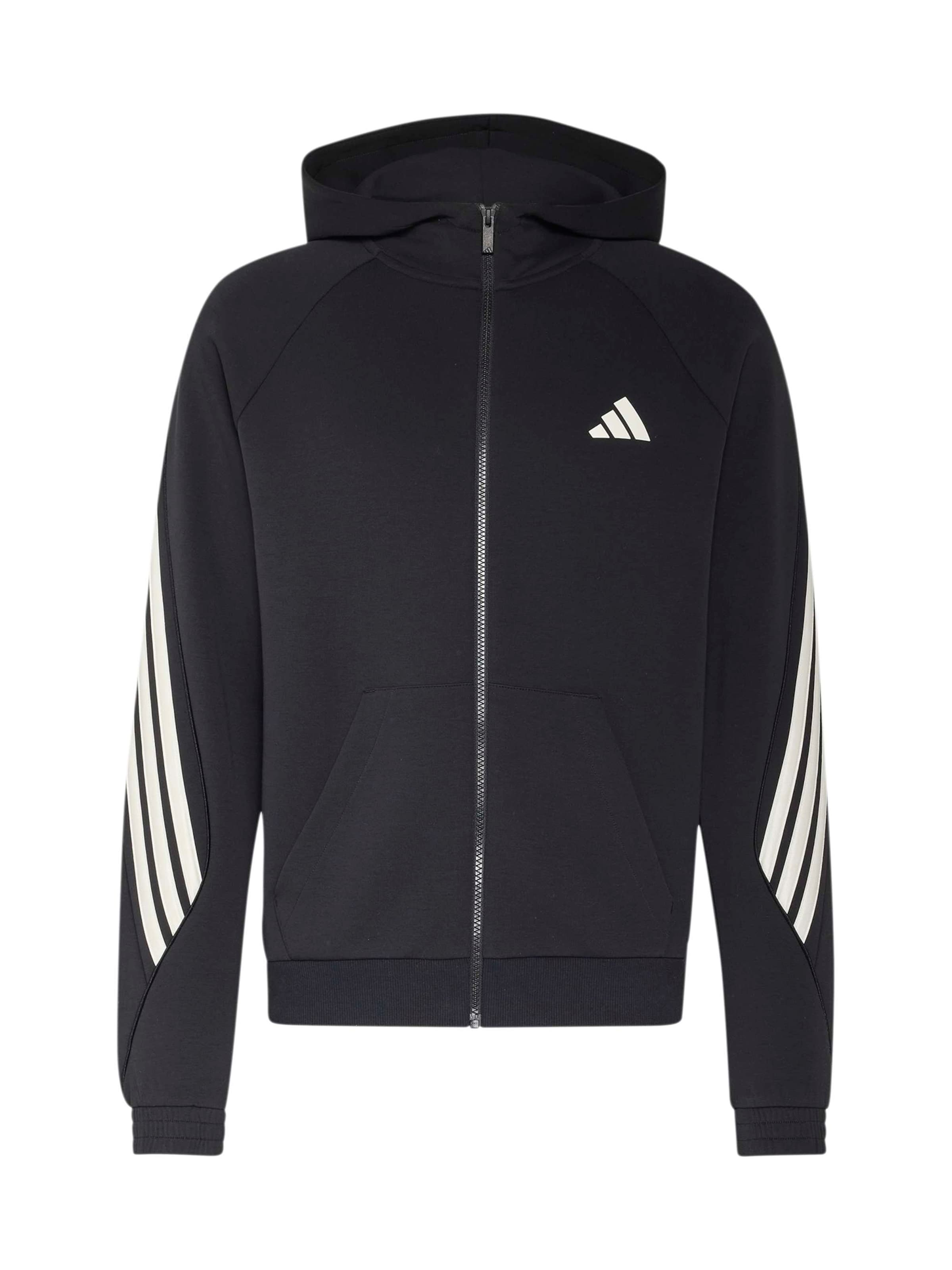 ADIDAS SPORTSWEAR Sports sweat jacket 'STA' in Black: front