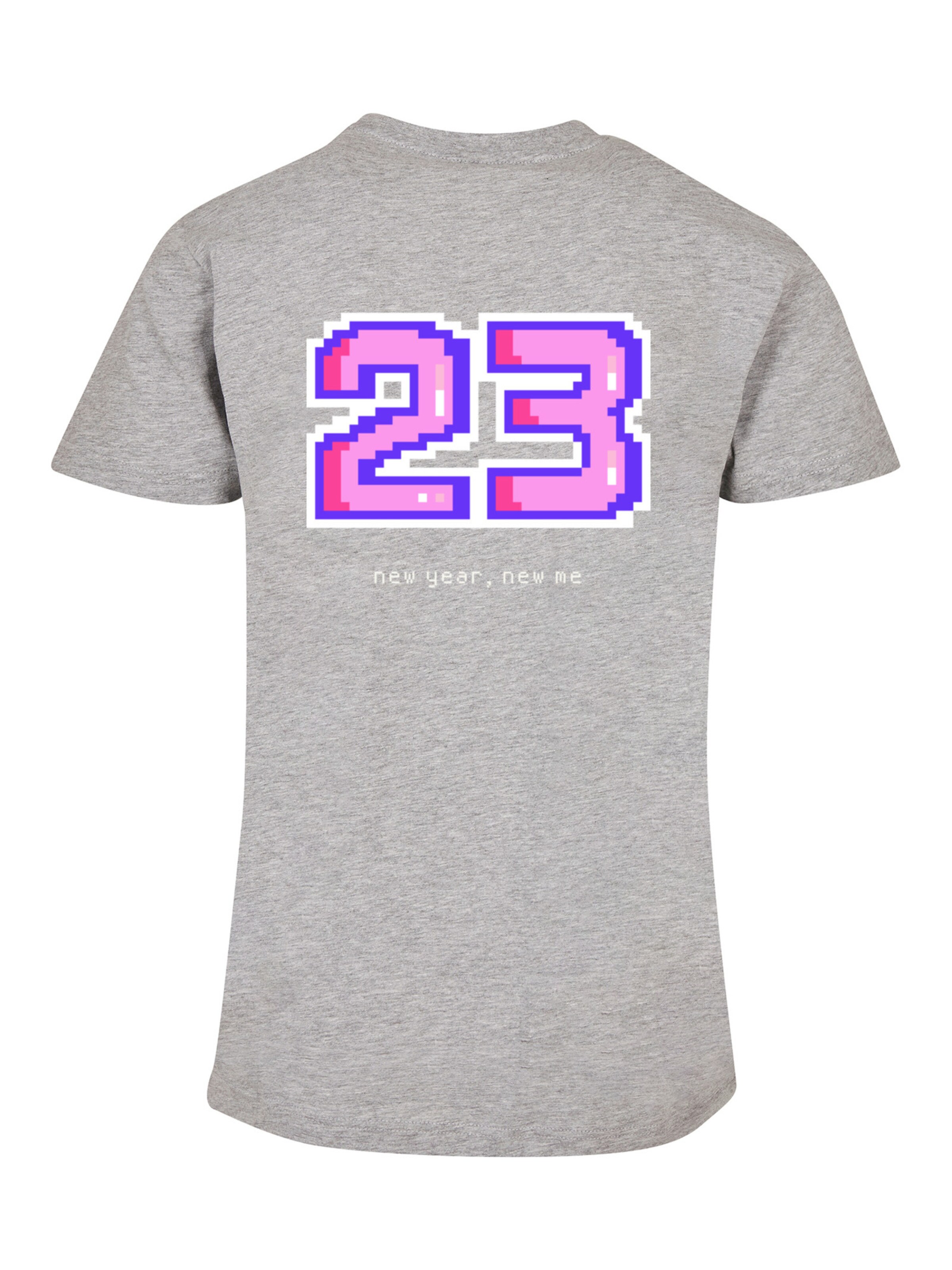 F4NT4STIC Shirt 'Happy People Only Good Vibes' in Grey