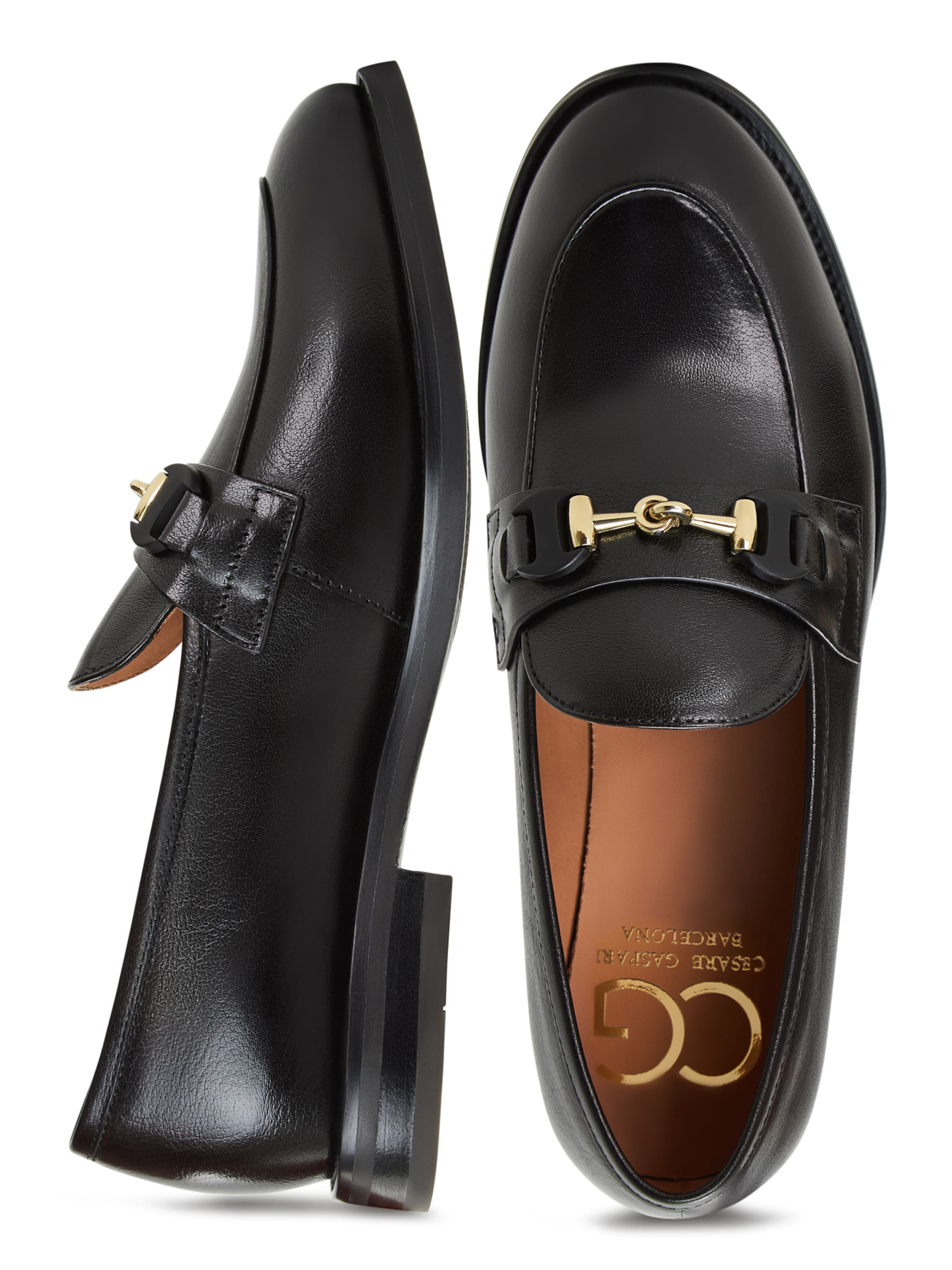 CESARE GASPARI Slipper in Schwarz