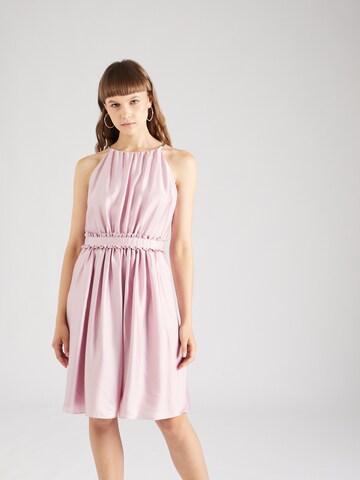 Robe de cocktail SWING en rose : devant