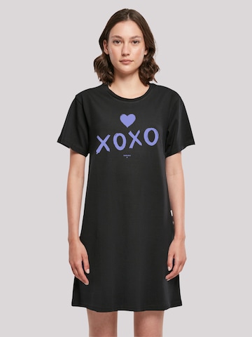 Robe 'Valentinstag xoxo' F4NT4STIC en noir : devant