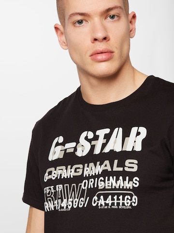 G-Star RAW Shirt 'Stencil' in Zwart
