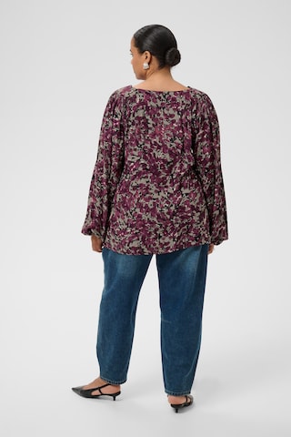 KAFFE CURVE - Blusa em castanho