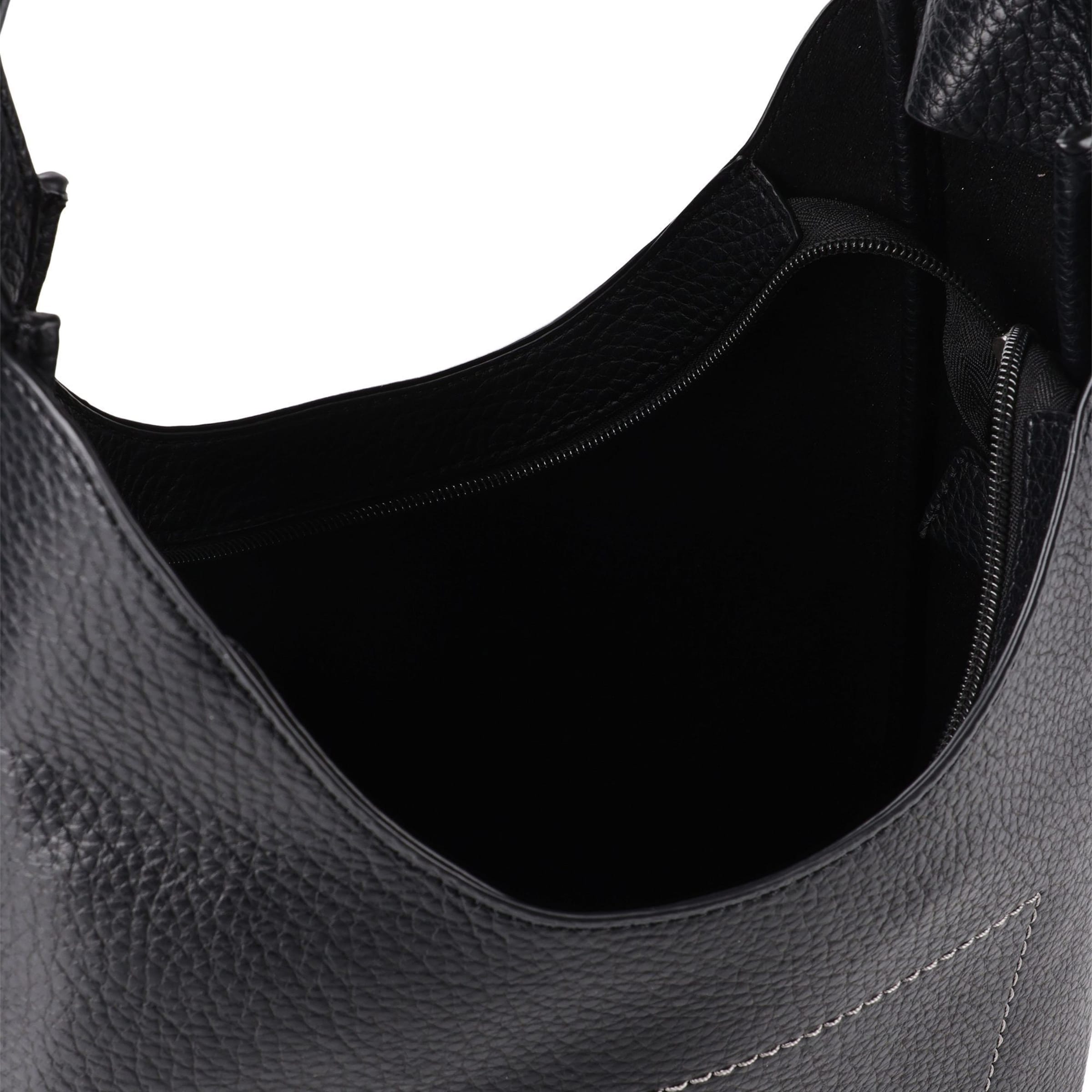 TOM TAILOR Schoudertas 'Analisa' in Zwart