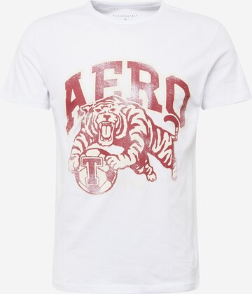T-Shirt 'TIGERS' AÉROPOSTALE en blanc : devant