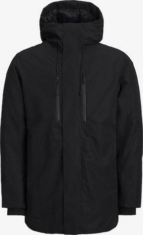 JACK & JONES - Parca de invierno en negro: frente