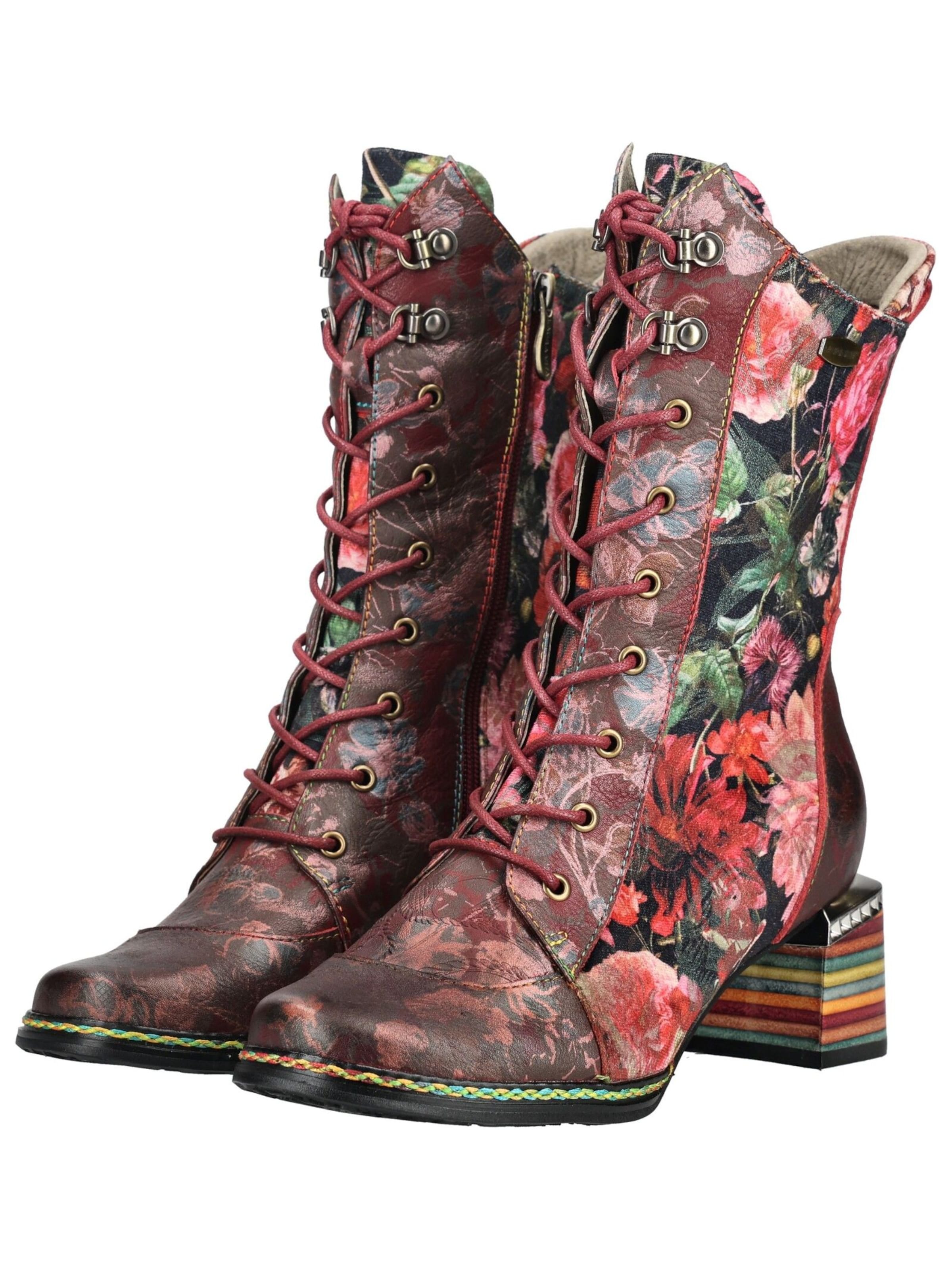 Bottines à lacets Laura Vita en rouge