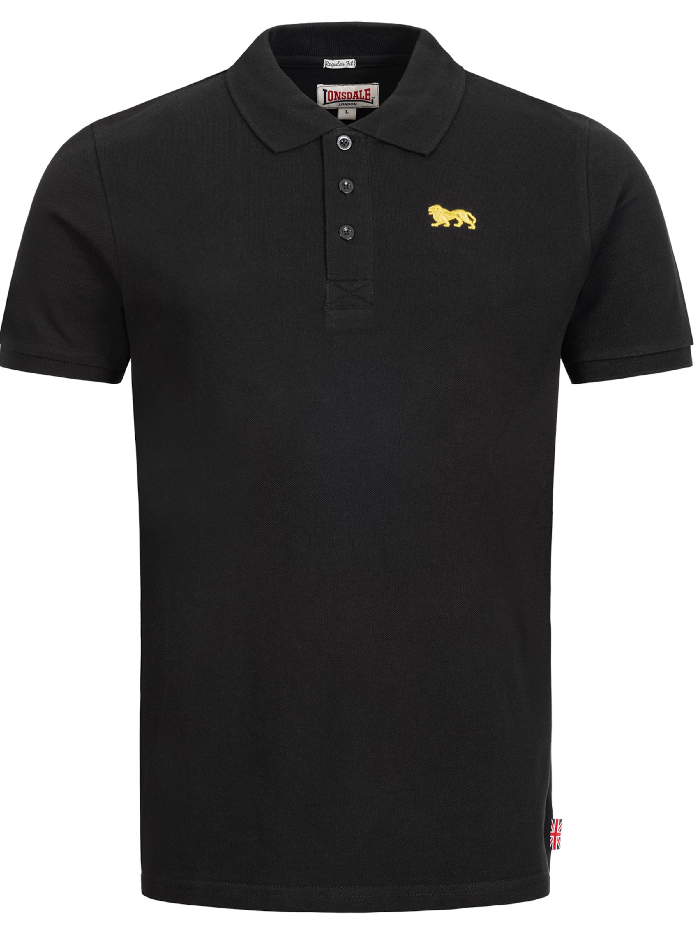 LONSDALE Paita 'Whalton' värissä musta: etupuoli