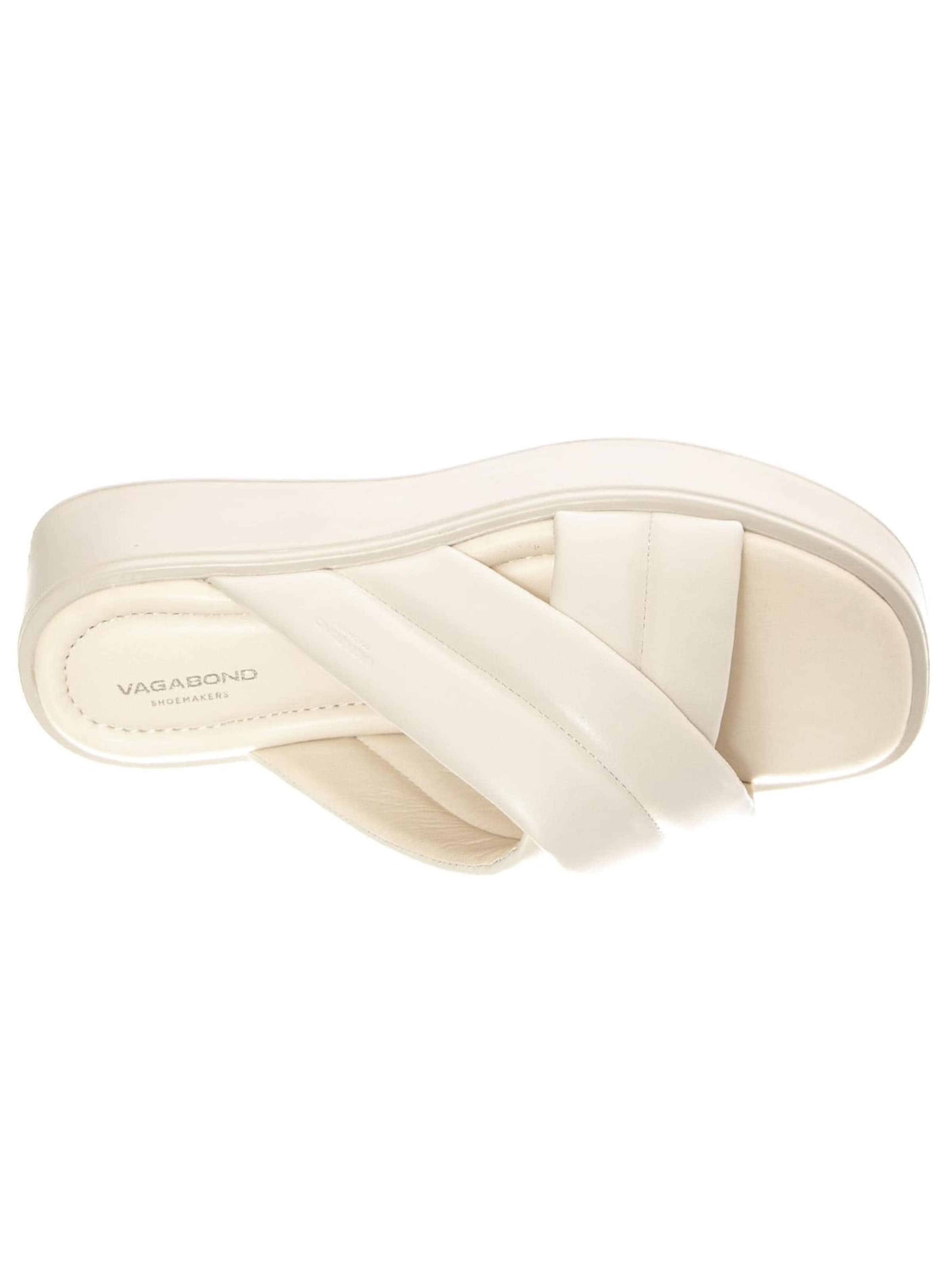 Zoccoletto 'W' Courtney Off White Cow Leather Sandals' di Vagabond in bianco