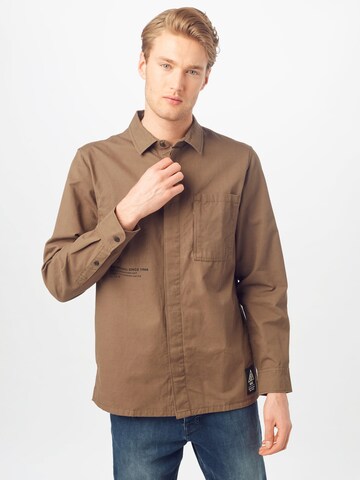 VANS Regular fit Button Up Shirt in Brown: front