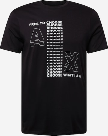 ARMANI EXCHANGE T-shirt i svart: framsida