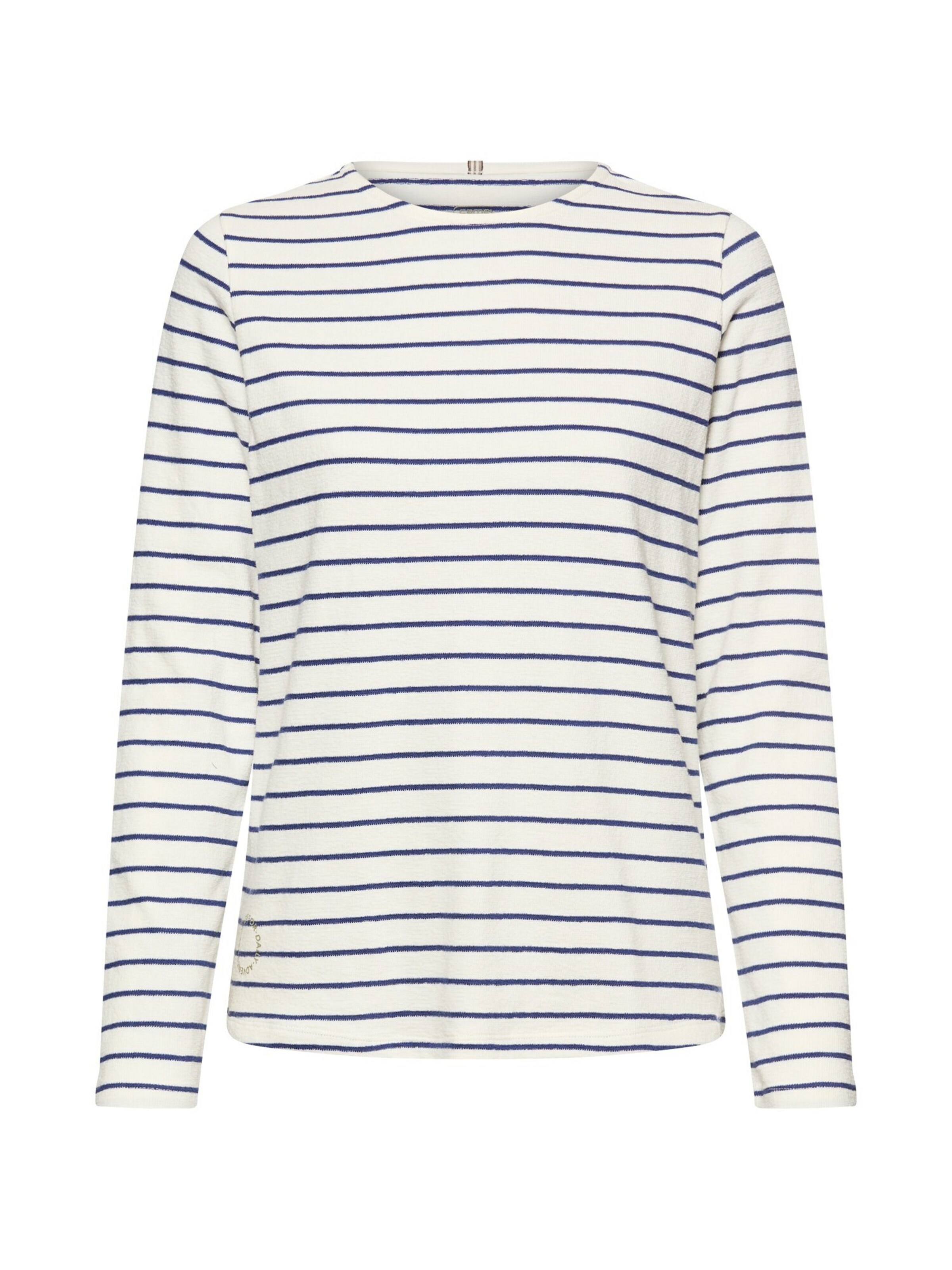 CAMEL ACTIVE Langarm-T-Shirt aus reiner Baumwolle in Blau: Vorderseite