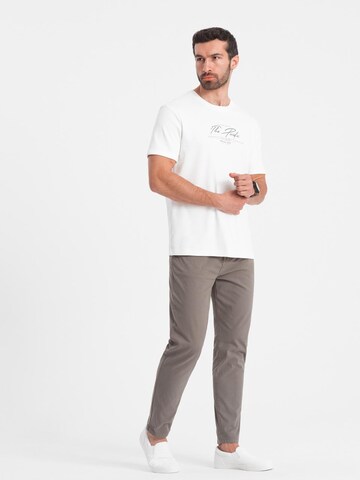 Coupe slim Pantalon chino 'OM-PACP-0151' Ombre en beige