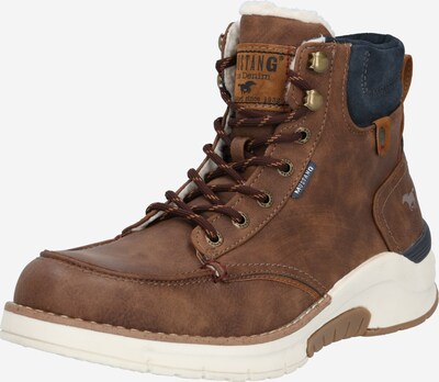 MUSTANG Bottes en bleu foncé / marron, Vue avec produit