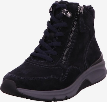 GABOR Lace-Up Ankle Boots in Blue: front