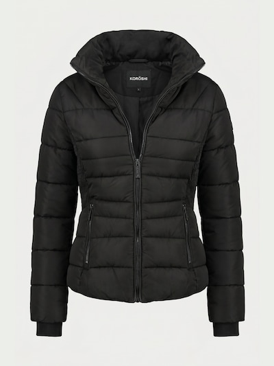 KOROSHI Veste d’hiver en L en noir, Vue avec produit