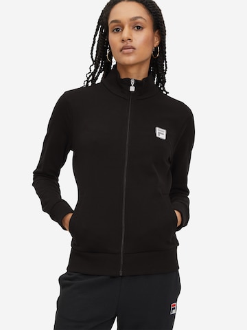 FILA Zip-Up Hoodie 'LUBNA' in Black