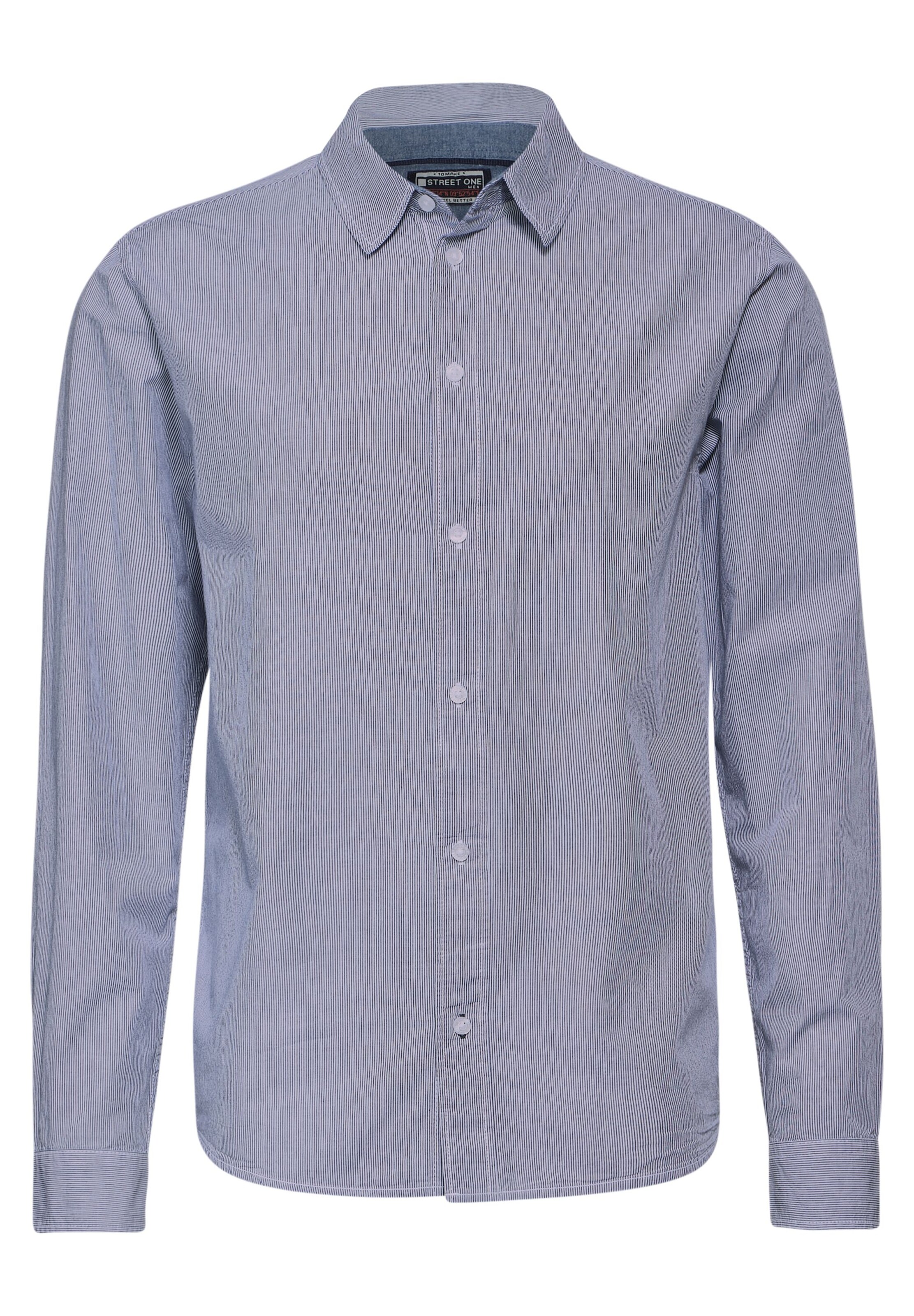 Street One MEN Regular fit Button Up Shirt in Blue: front