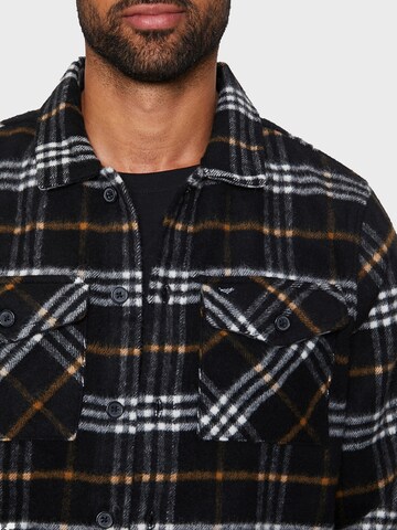 Threadbare Regular Fit Hemd 'Saint Christopher' in Schwarz