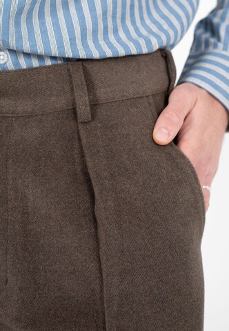 Prohibited Loosefit Bandplooibroek 'Podium' in Bruin