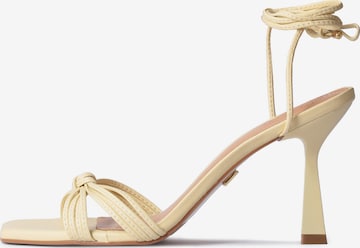 Kazar Strap Sandals in Beige: front