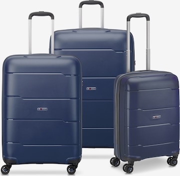 MODO by Roncato Suitcase Set 'Galaxy 4' in Blue: front