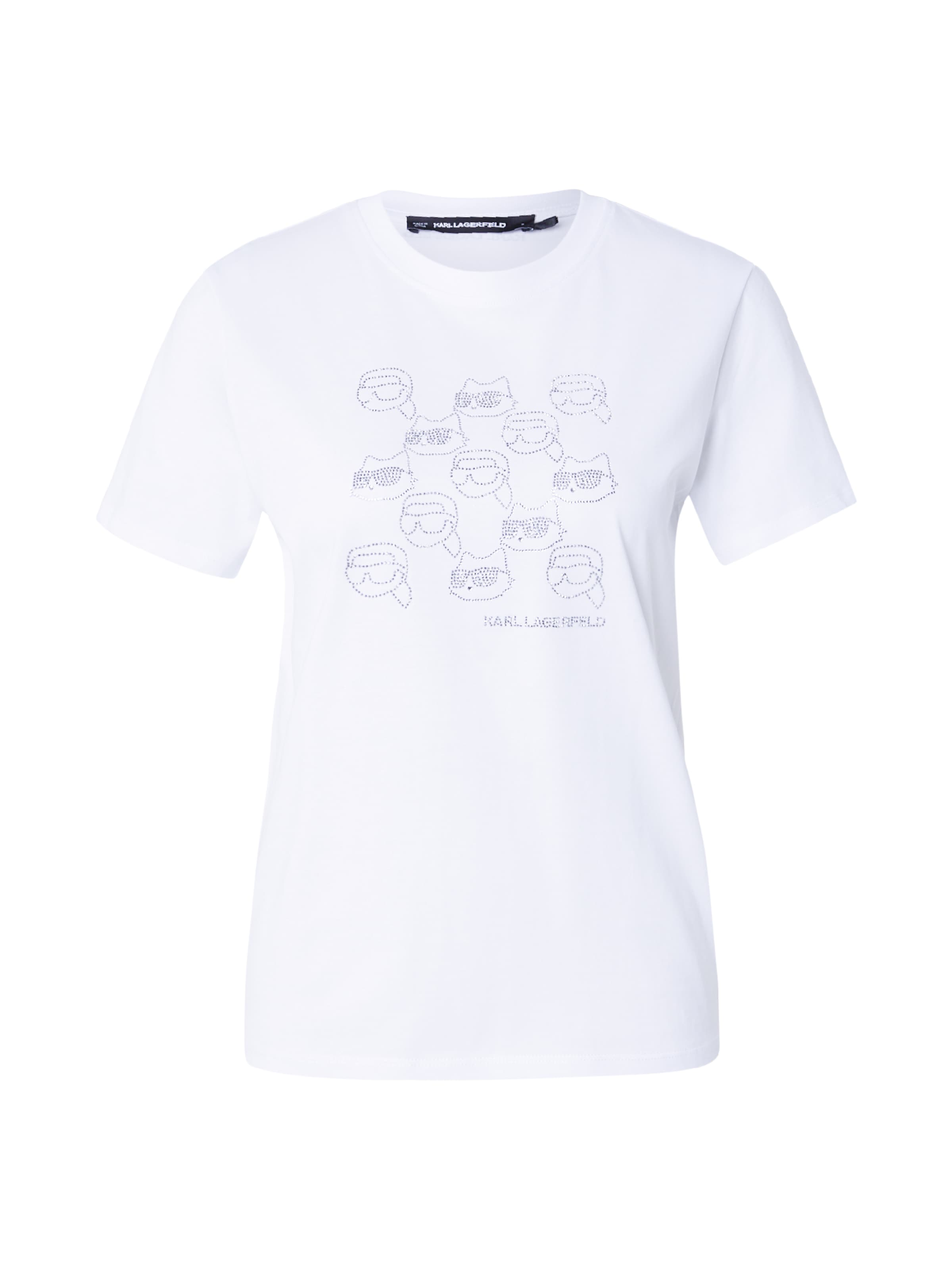 Tricou 'Ikon' de la Karl Lagerfeld pe alb: față