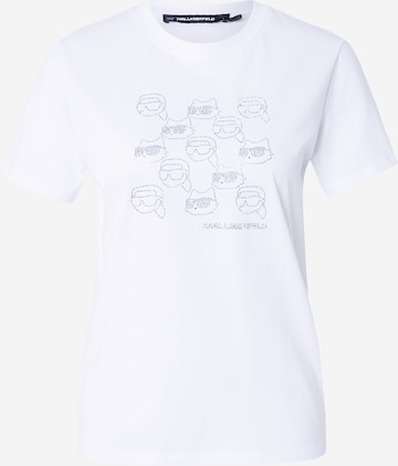 Tricou 'Ikon' de la Karl Lagerfeld pe alb: față