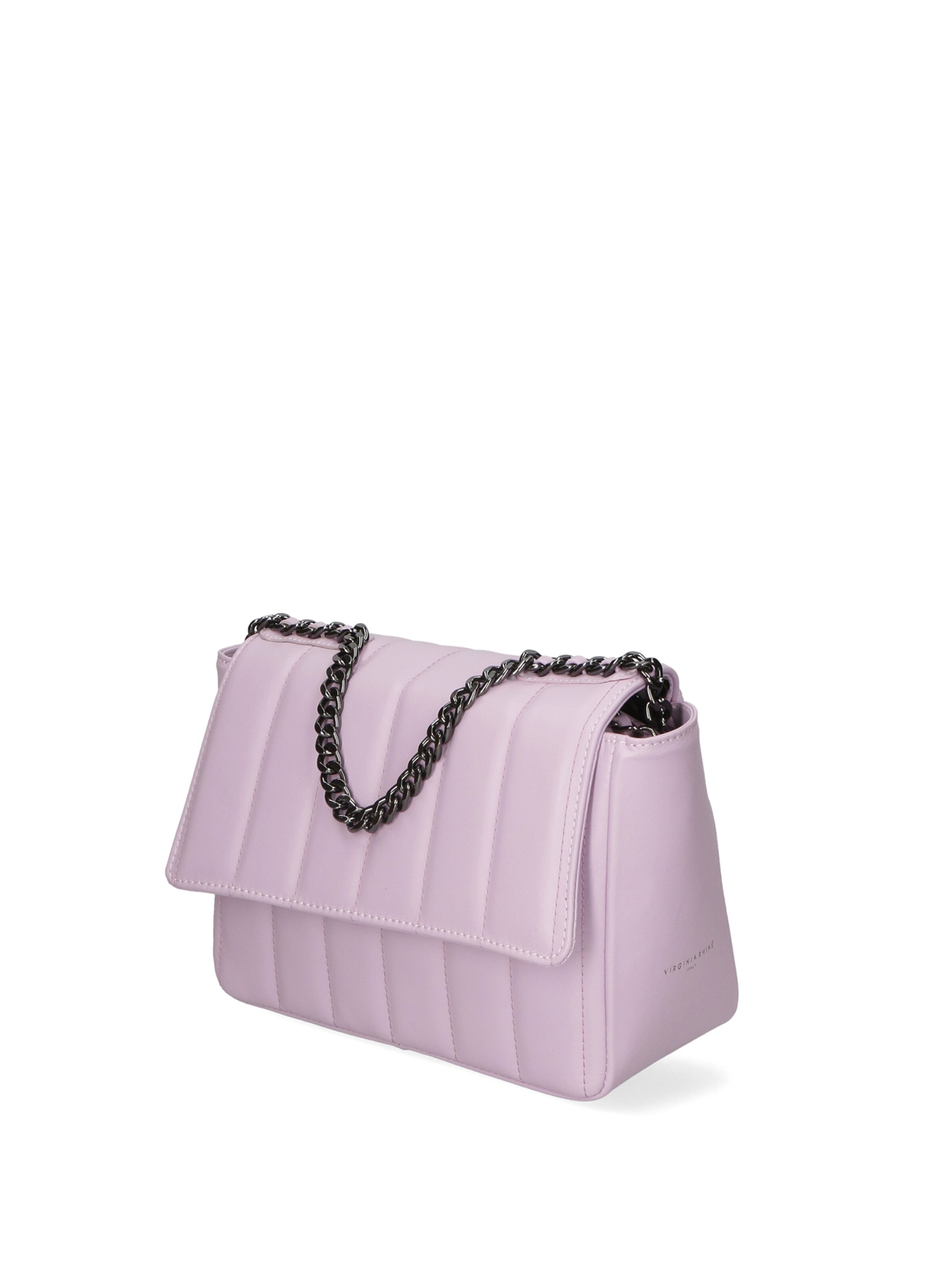Borsa a spalla 'Borsa a Spalla in Vera Pelle con Catena e Bottone Magnetico' di Virginia Rhinè in lilla
