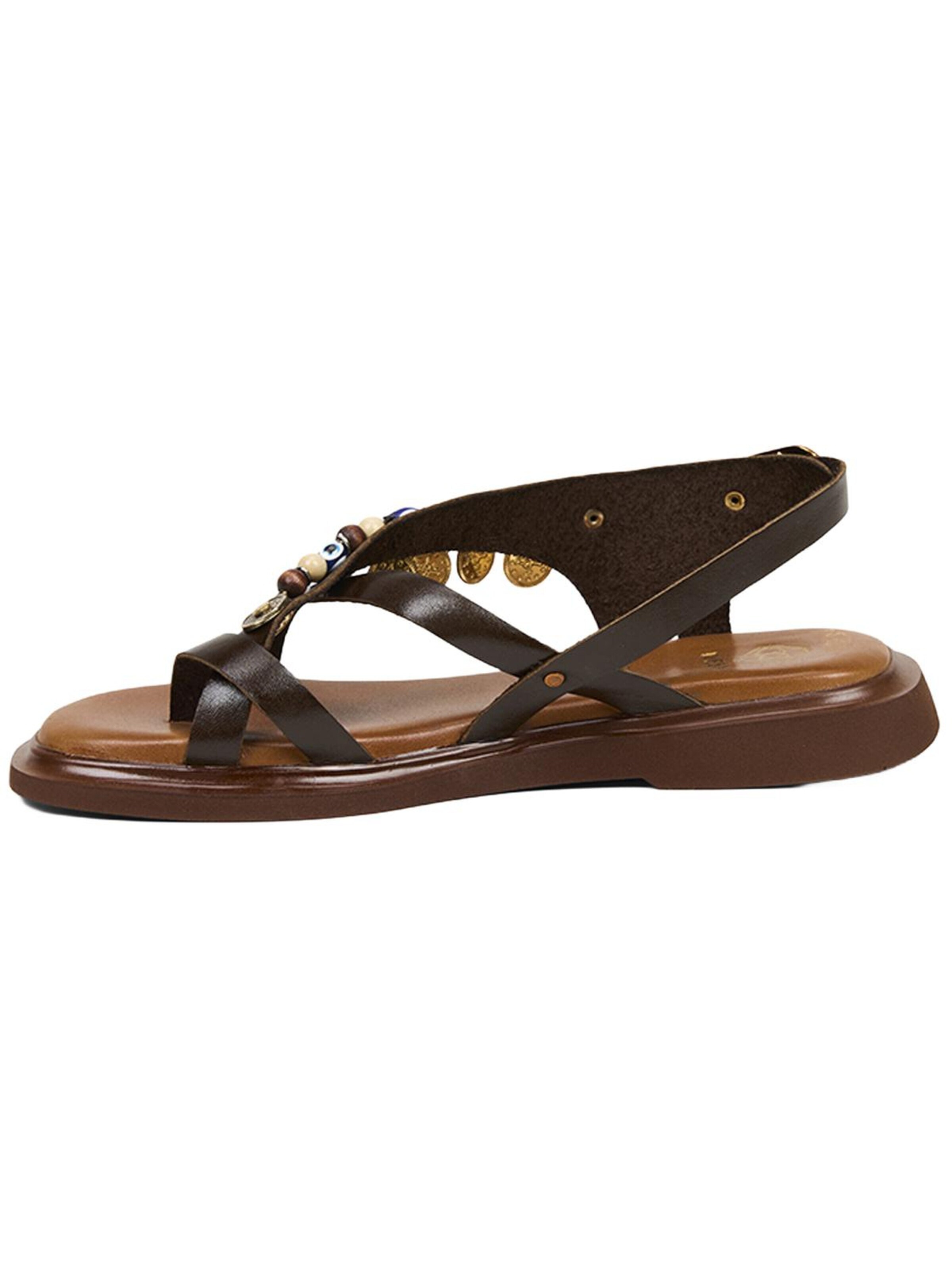 Desa Sandals 'Zehenstegsandalen' in Brown