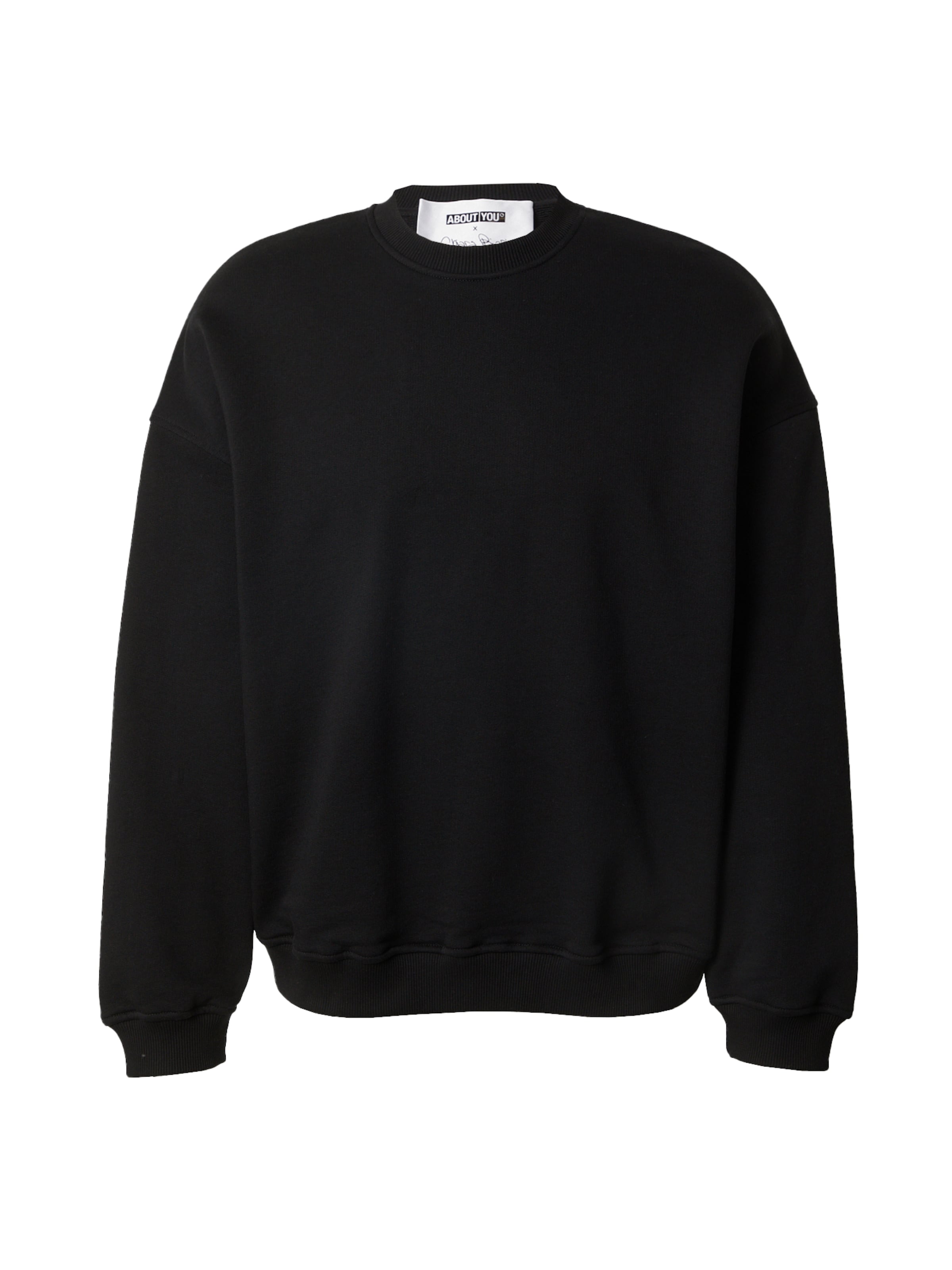 ABOUT YOU x Chiara Biasi Mikina 'Costia' - Čierna: predná strana