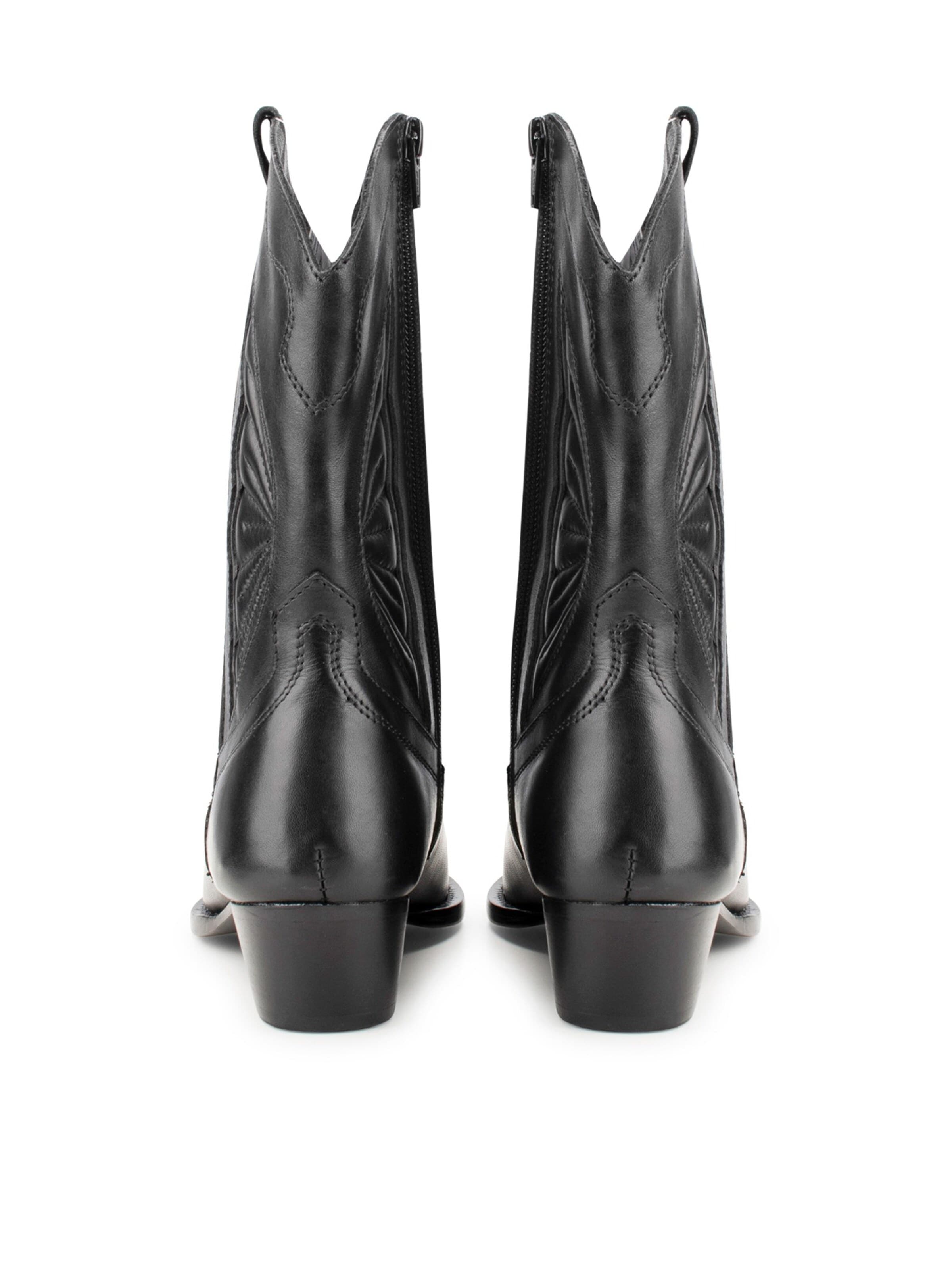 Bottes de cowboy 'Moco' Poelman en noir