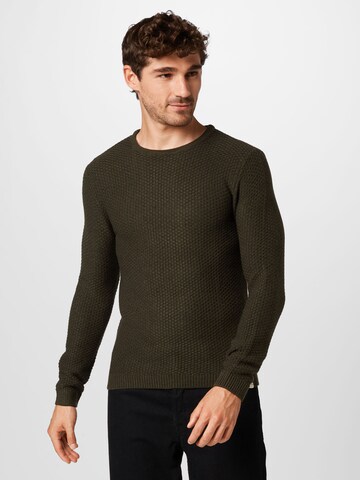 JACK & JONES Sweater 'DAMIAN' in Green: front