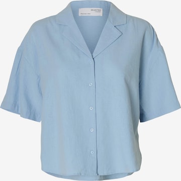 SELECTED - Blusa 'SLFLuisa' en azul: frente