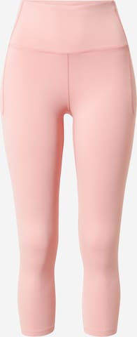 UNDER ARMOUR Skinny Sporthose in Pink: predná strana