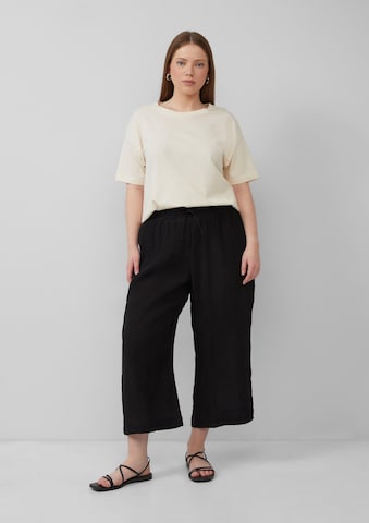 Wide Leg Pantalon QS en noir : devant