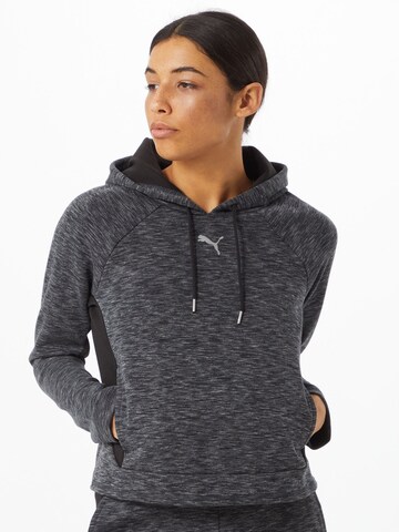 PUMA Sportief sweatshirt 'Evostripe' in Zwart: voorkant