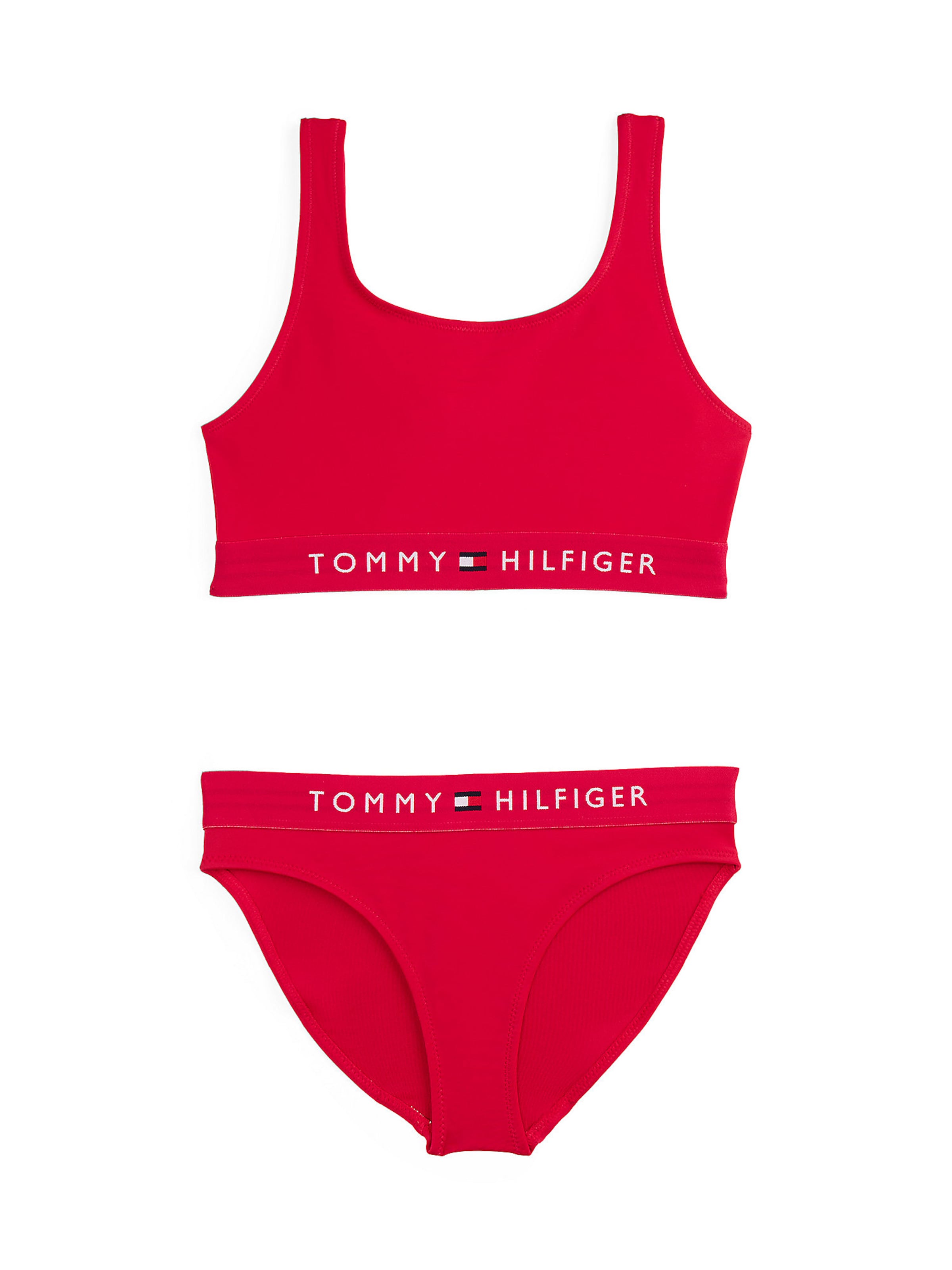 TOMMY HILFIGER Bralette Bikini in Pink: front