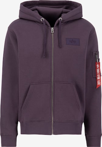Veste de survêtement ALPHA INDUSTRIES en violet : devant
