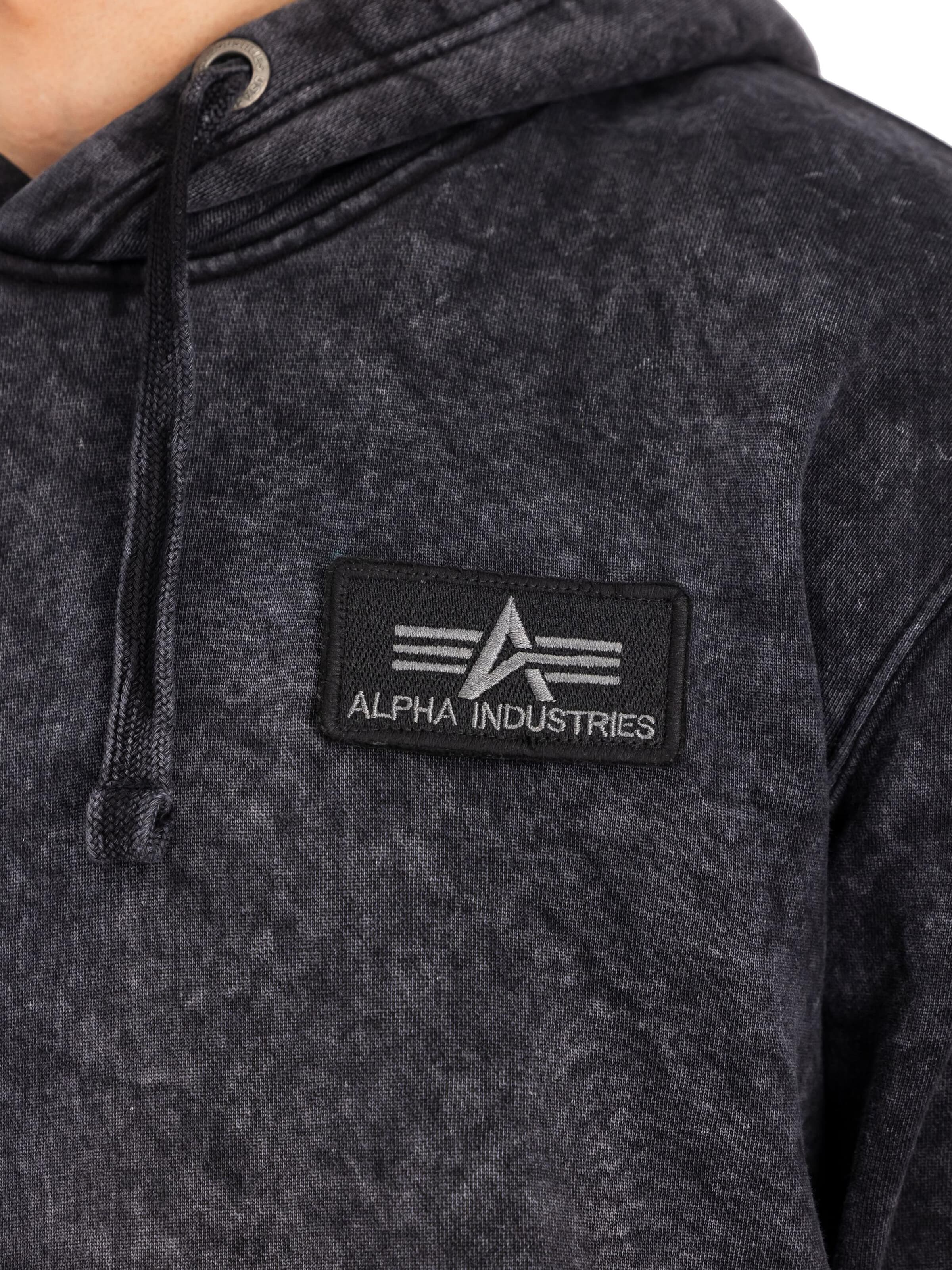 ALPHA INDUSTRIES Mikina 'Vintage' – černá