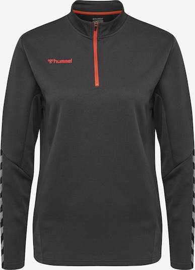 Hummel Sportsweatshirt in graphit / graumeliert / hellrot / schwarz, Produktansicht
