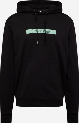 Sweat-shirt Calvin Klein en noir : devant