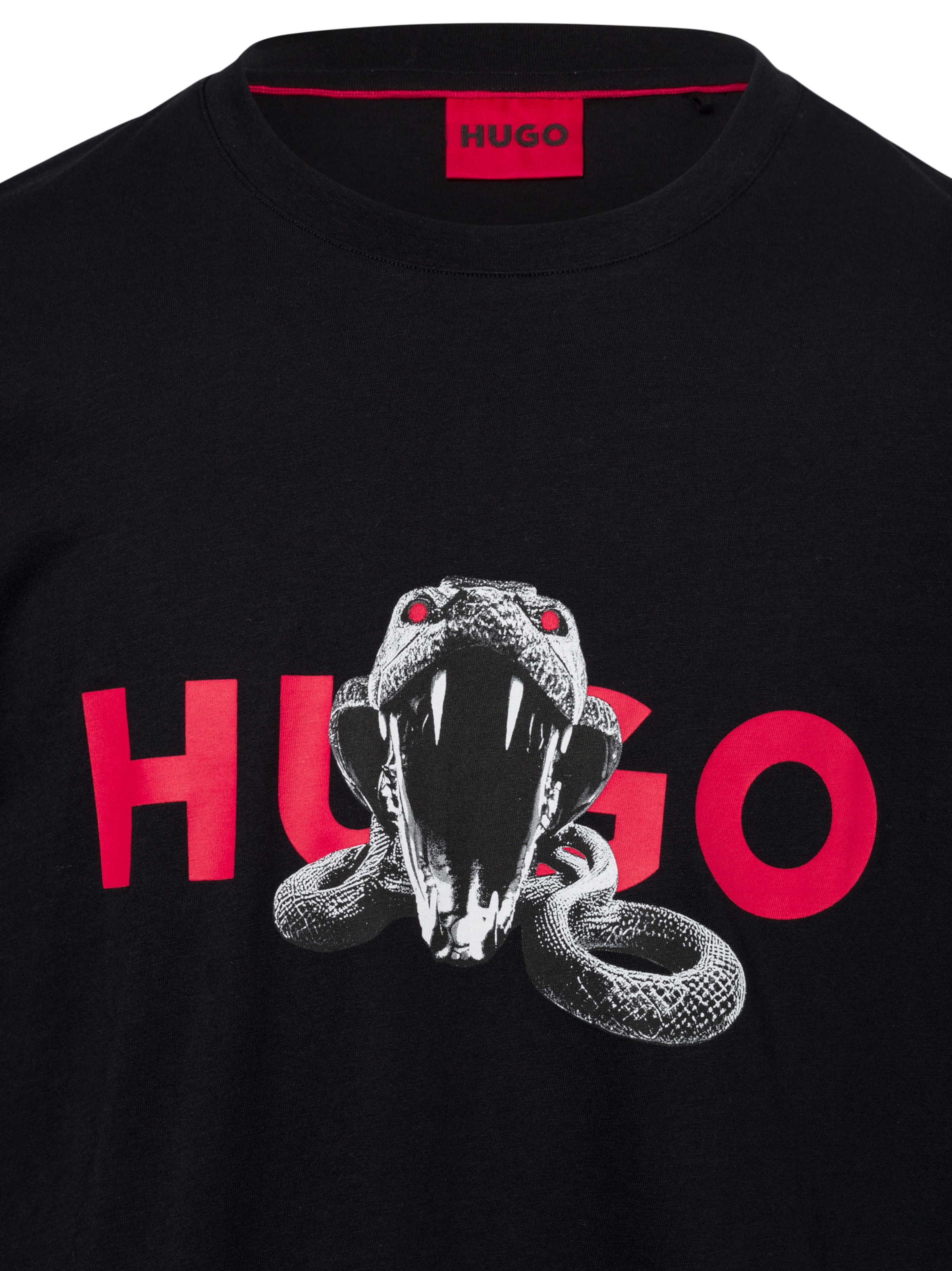 HUGO T-Shirt ' Deyladec ' in Schwarz